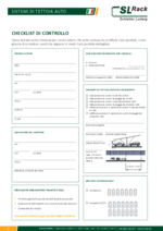 Lista di controllo SL Rack Sistemi di pensiline